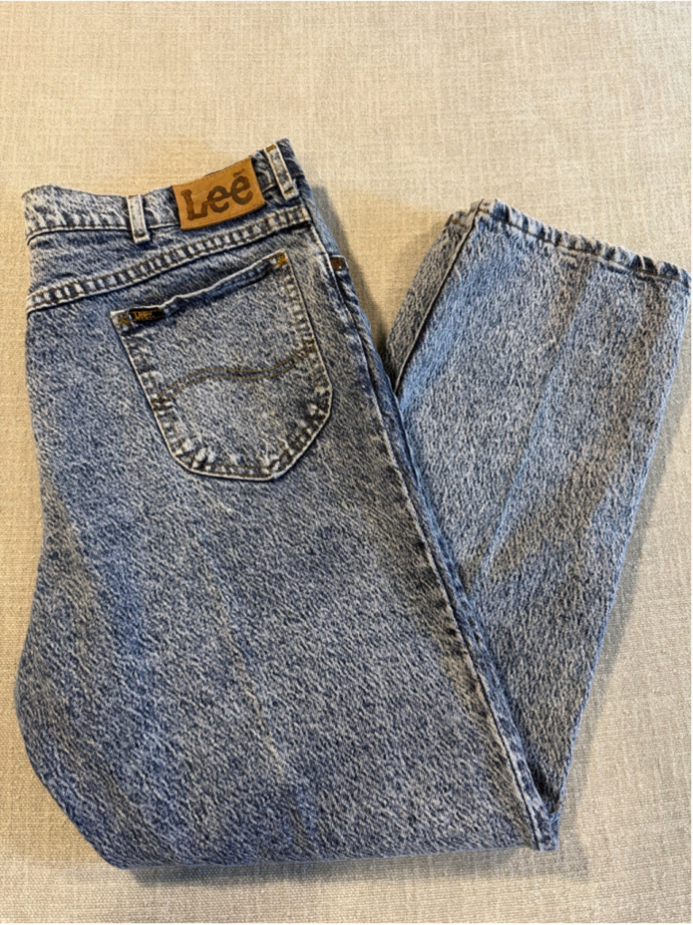 Vintage 80/90's retro Lee Jeans Acid Wash Union Stamped Made in USA 40X30